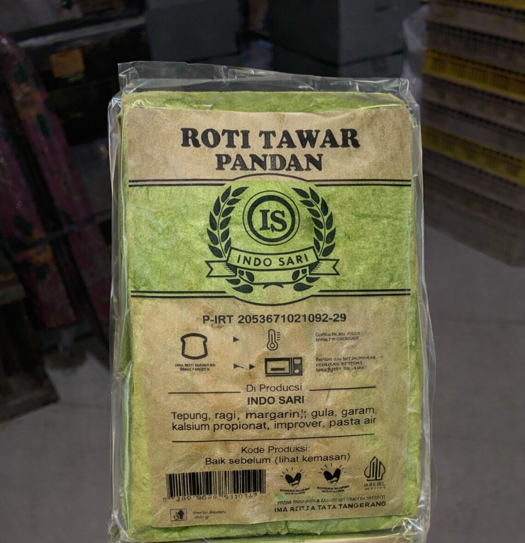 Roti tawar pandan